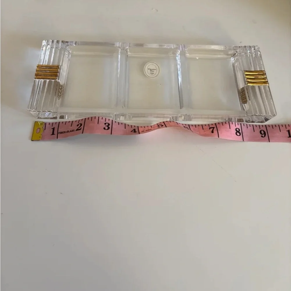 Dior Crystal Vanity Tray with Gold Accents